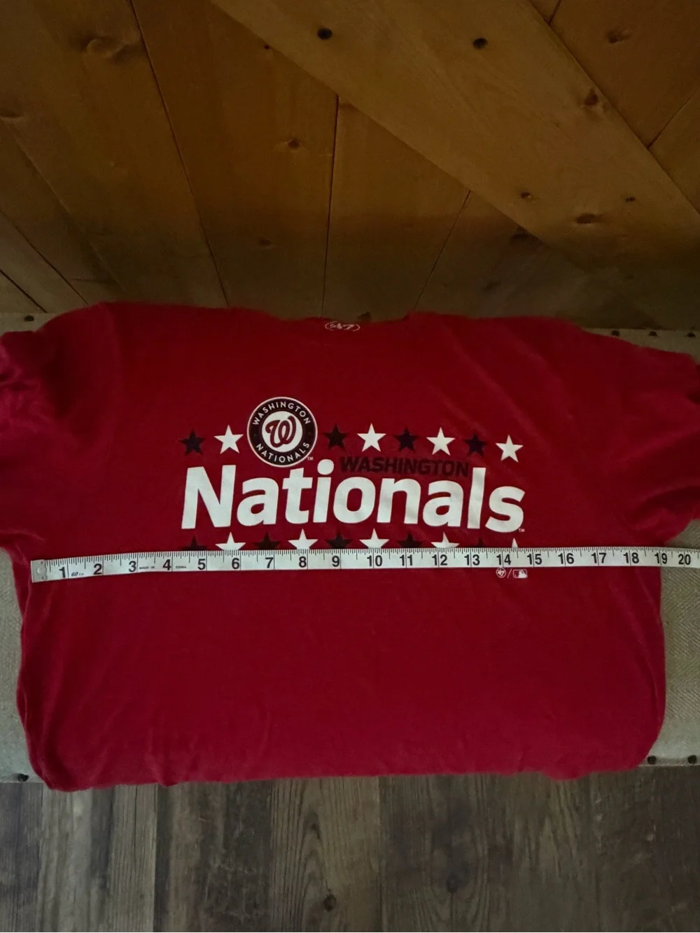 Men's 47 Brand Washington Nationals Red Baseball Tee | Size Small